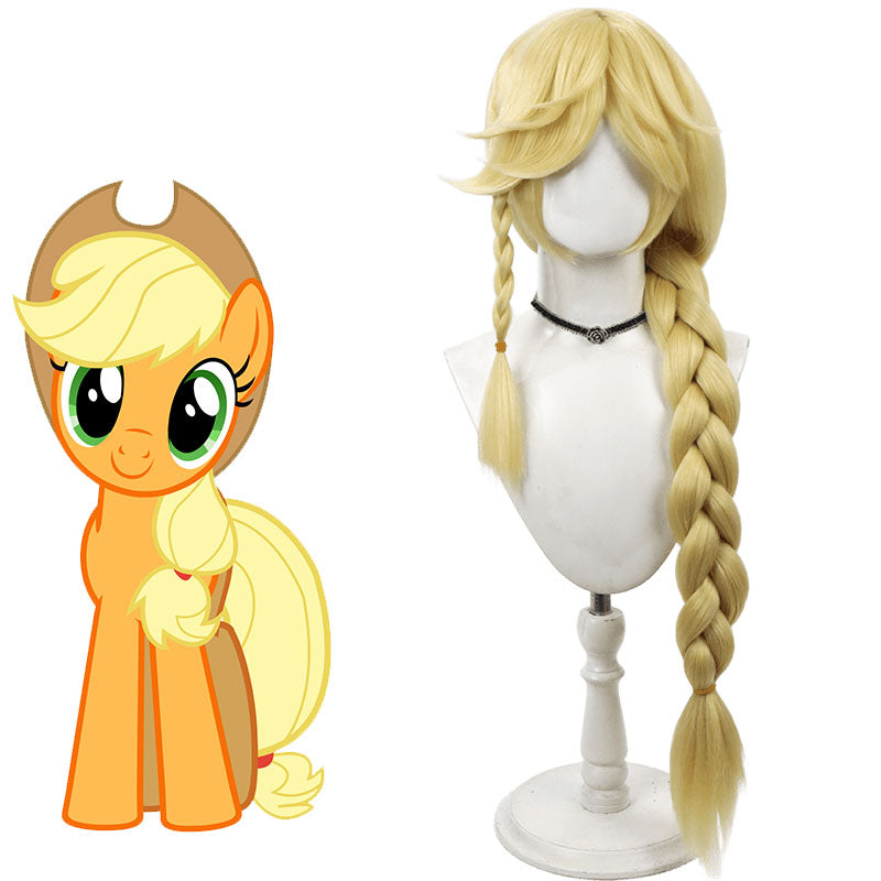 【NEW】My little pony Applejack Braid Yellow Cosplay Wigs